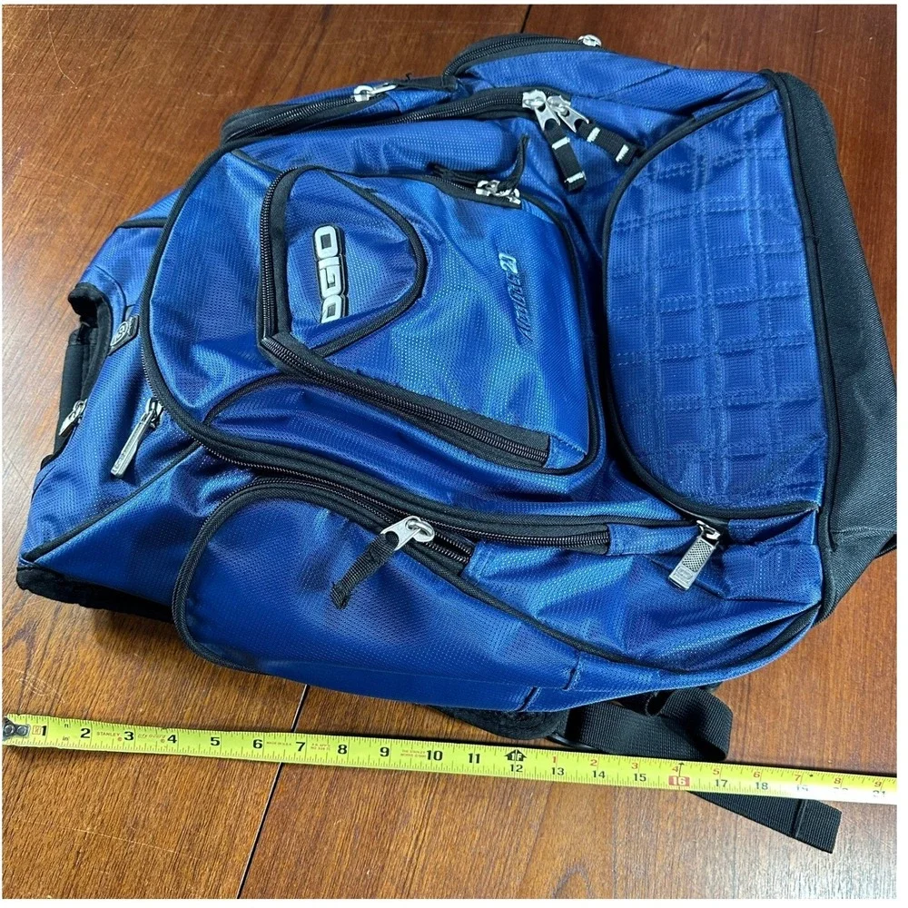 OGIO Audio Pocket Built-in‎ Blue Back Pack 20x16x8 Laptop Backpack School Hike